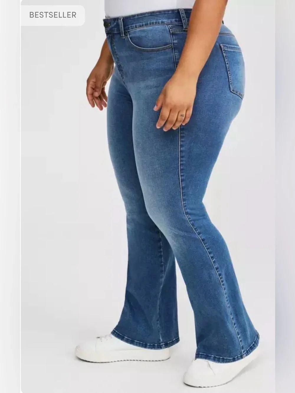 NWT Torrid Trio Fit Slim Boot Limitless Stretch Mid-Blue Straight Jeans - 10-14